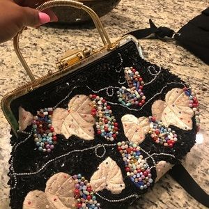 Vintage hand beaded purse